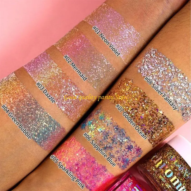 M4ya اللون المتغير تلميح جل الحفلات الحفلات الحزب الزخرفة للبالغين الأطفال وجه الشعر وزينة الملابس