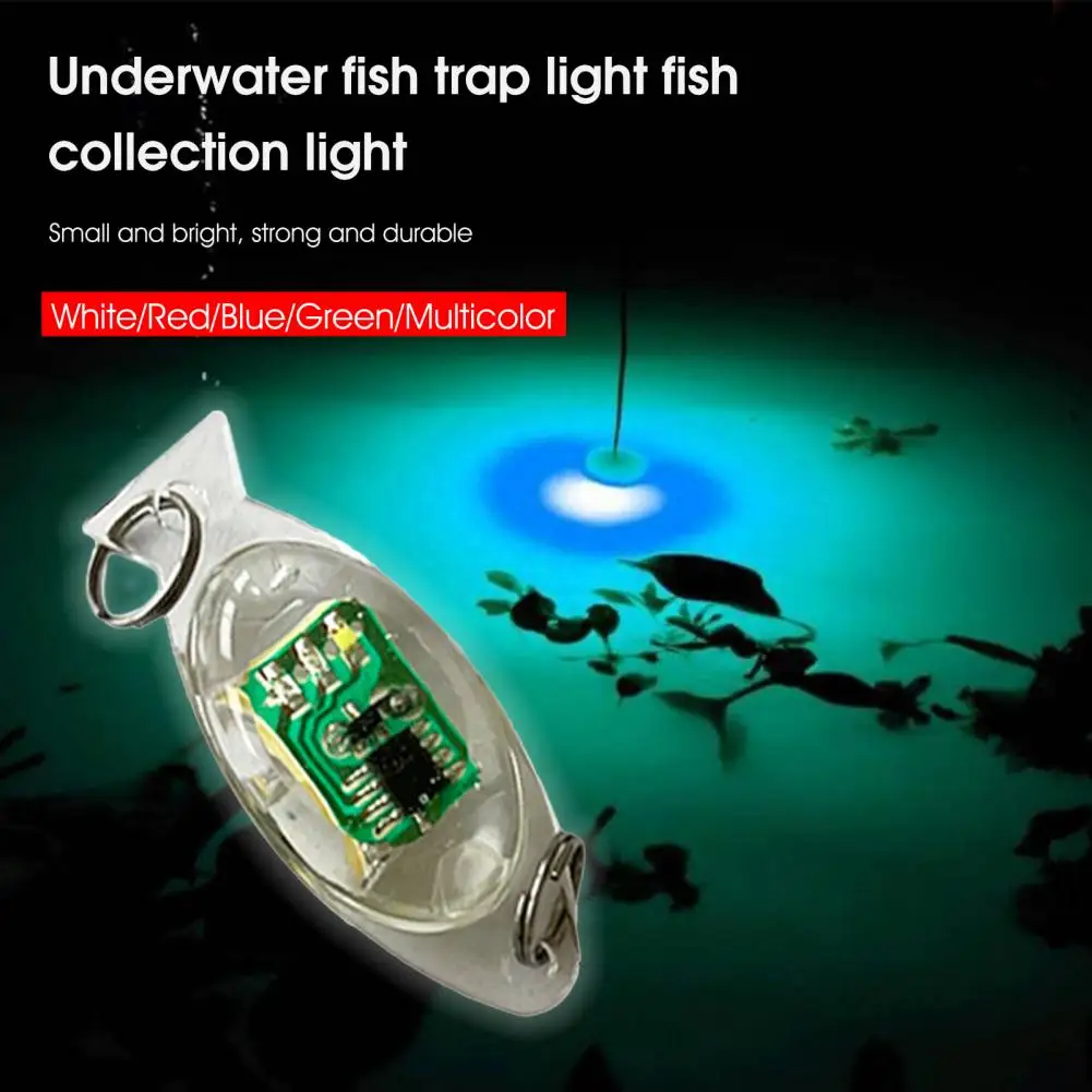 Underwater Lure Fish Lamp Collection Fish Fishing Equipment Light LED Button Fishing Lure Gear