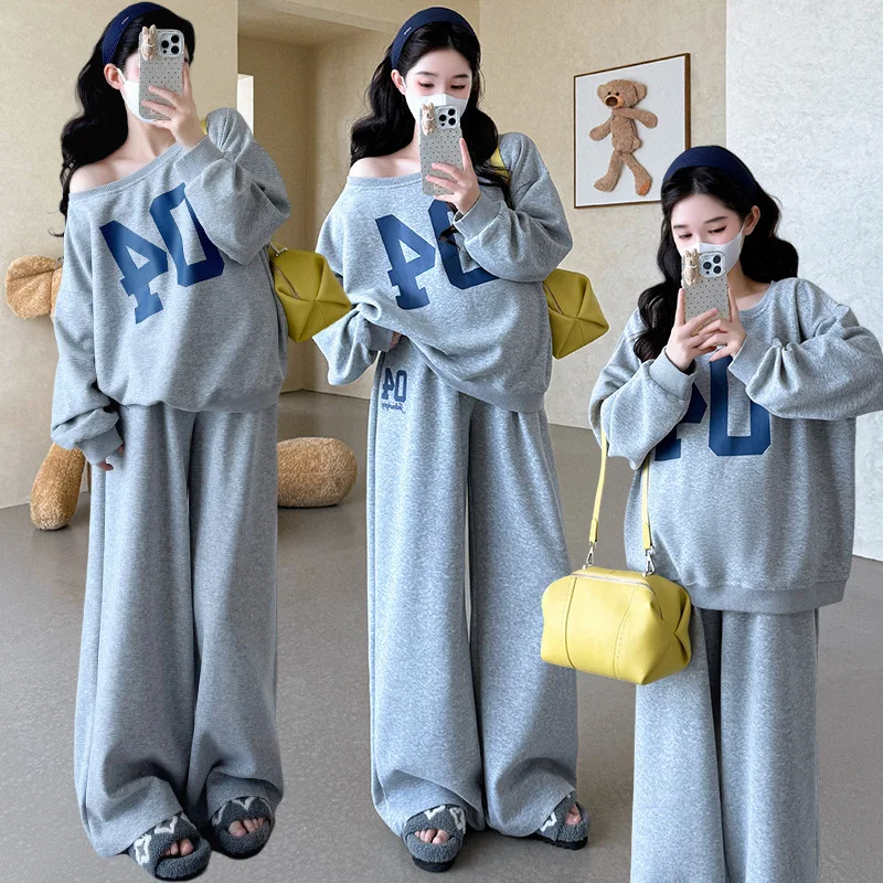 tuta-sportiva-casual-premaman-primavera-autunno-nuovo-stile-americano-con-stampa-numerica-felpa-con-spalle-scoperte-e-pantaloni-a-gamba-larga