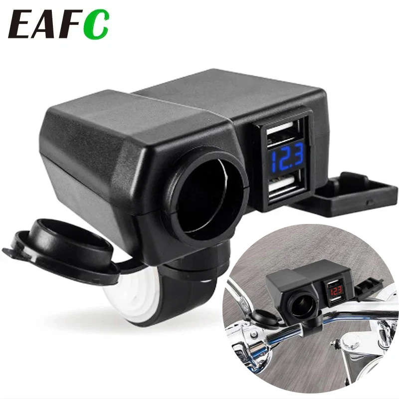 

EAFC 12V-24V Motorcycle Accessories Cigarette Lighter Socket Power 5V 4.2A Dual USB Charger for Motorcycle for Harley Davidson