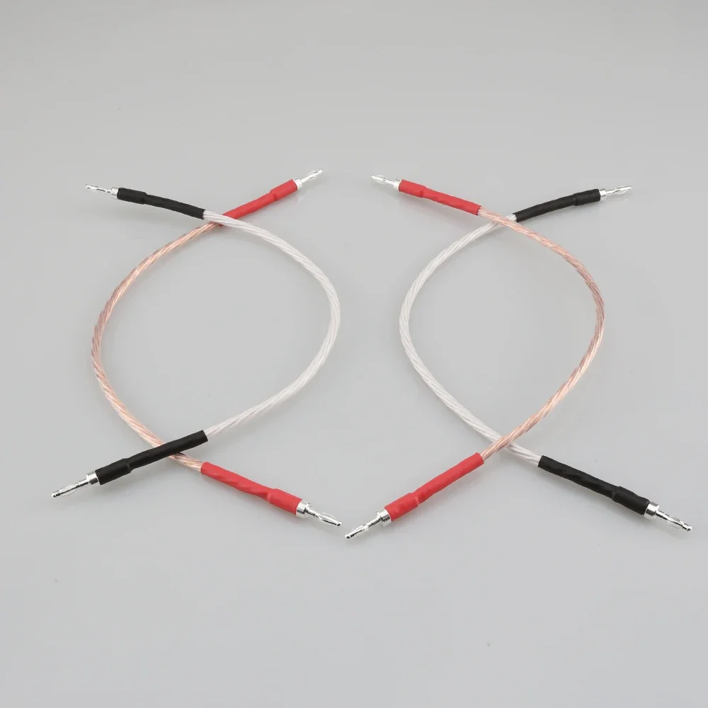 오디오크래스트 점퍼 링크 퍼포먼스 스피커 케이블, 바나나 플러그-바나나 플러그, 하이파이 점퍼 케이블, 4x20cm