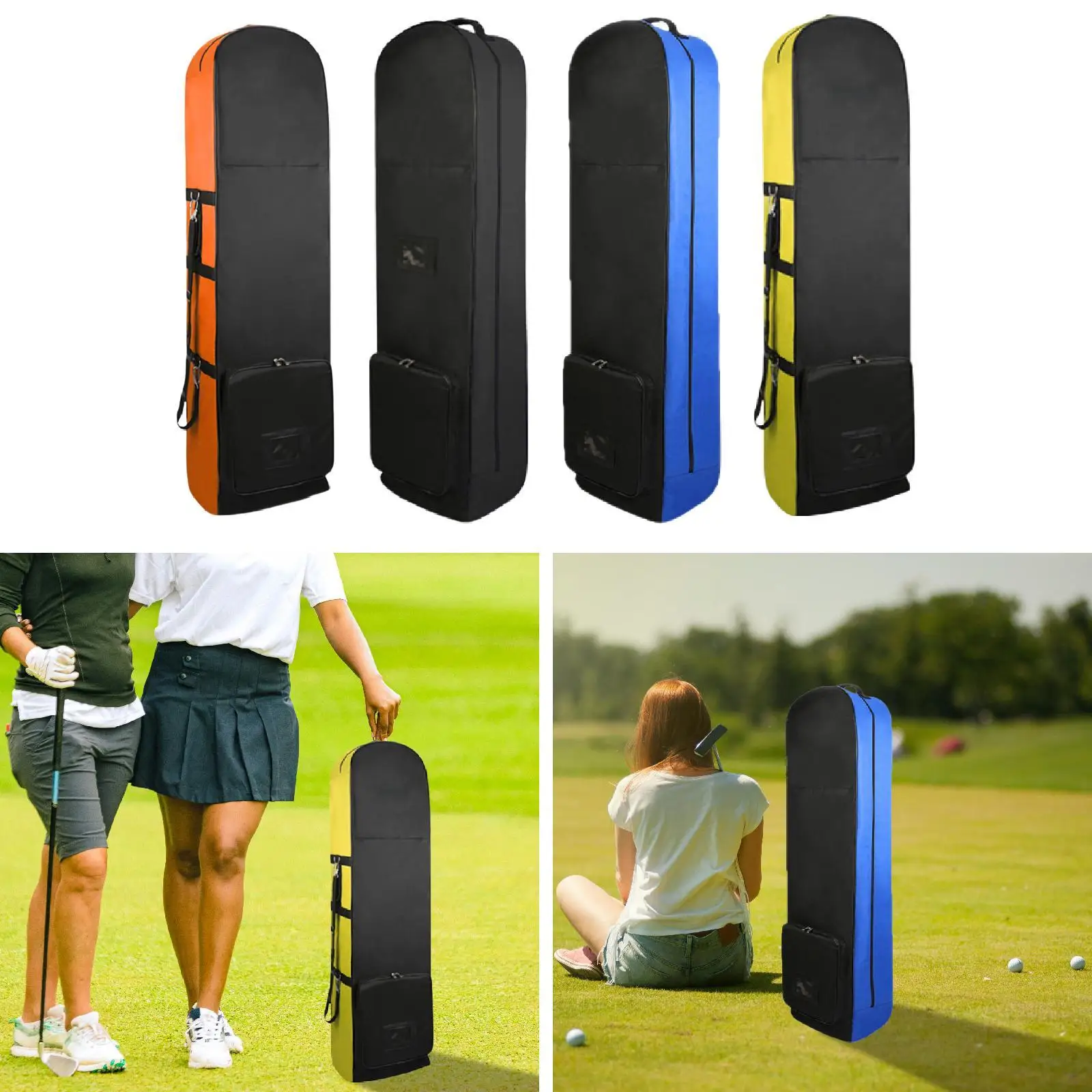 Foldable Golf Travel Case with Wheels Heavy Duty Golf Carry Bag Lightweight Cart Bag for Golf Supplies Transport