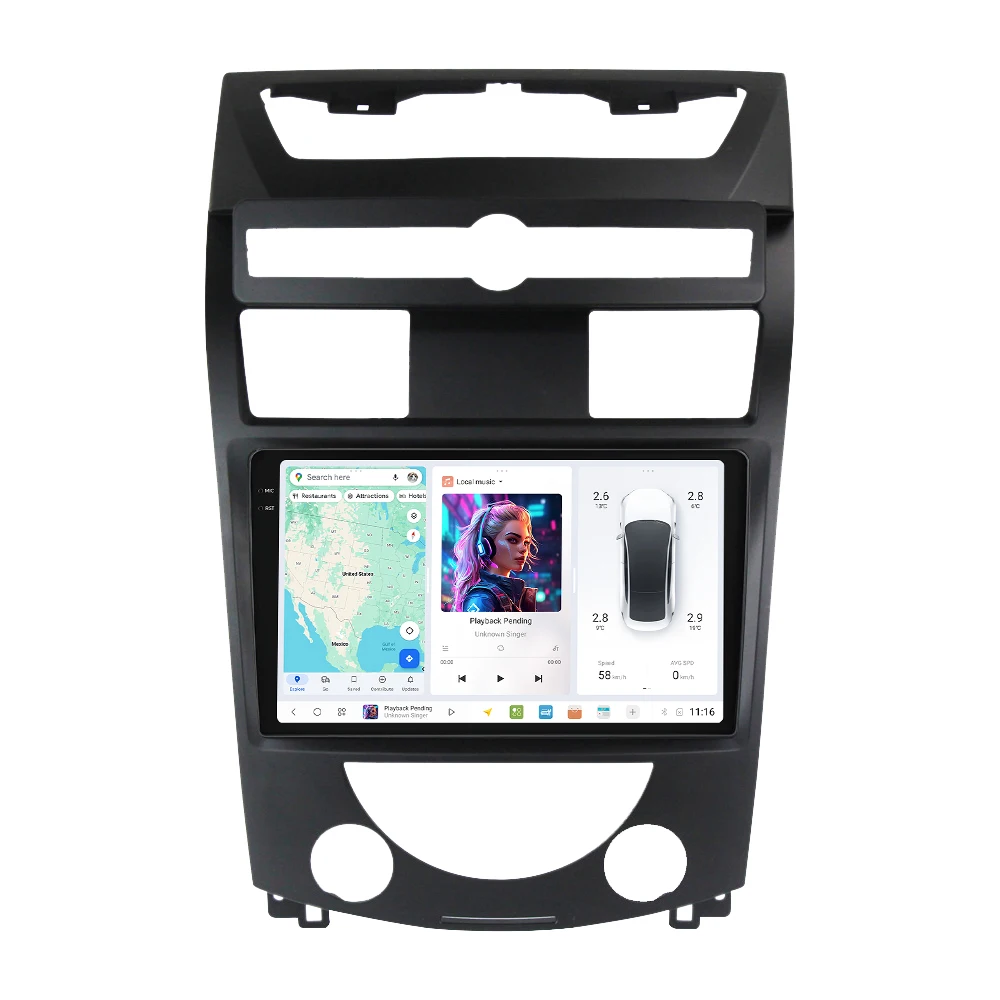 MEKEDE Android Car Multimedia Dvd Car Stereo AutoRadio DUDU7 GPS Navigation Car-play Head Unit for Ssang Yong Rexton 2006-2012 view 2