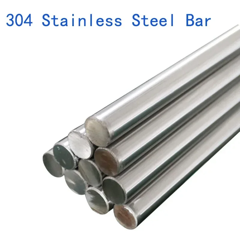 Dia/3~50mm 304 Stainless Steel Rod Solid Round Bar Linear Shaft CNC Metal Length 100/200/300/500mm Customizable in Any Length