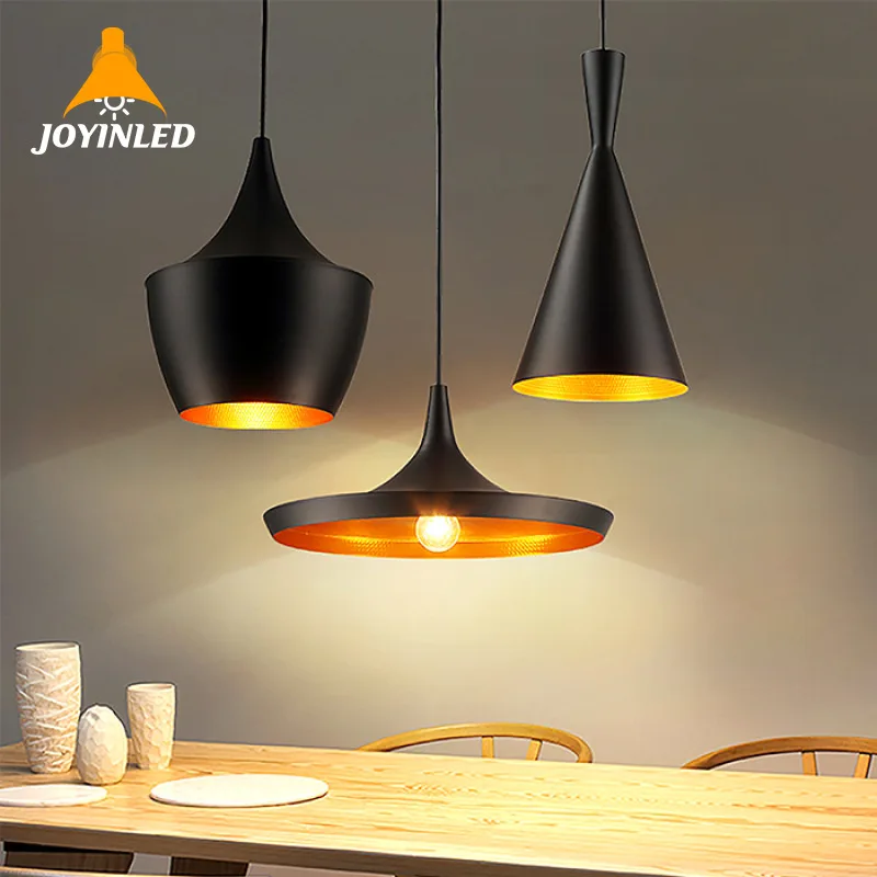 

Industrial METAL E27 Hanging Light Fixtures Decor Dining Room Modern Vintage Restaurant Black-Gold Pendant Lights 110V-220V