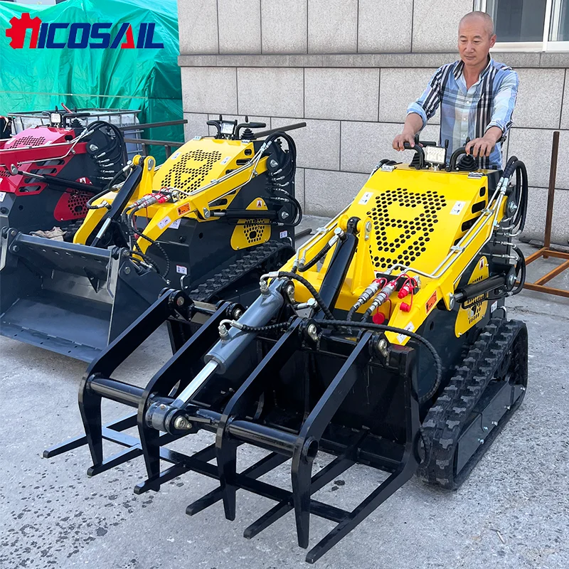 

Free Shipping Diesel Loaders China Mini Tracked Sliding Skidsteer Front End Loaders High Quality Crawler Skid Steer Loader