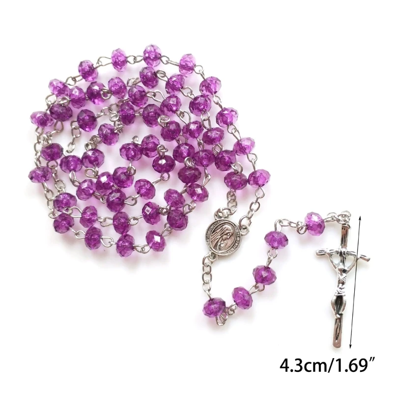Bead Rosary Necklace Holy Church Home Bedroom Decoration