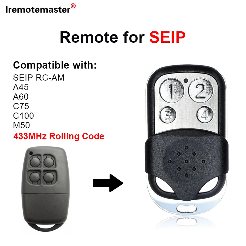 Compatible with remote SEIP 433 RC-AM 433,92mhz remote Very good