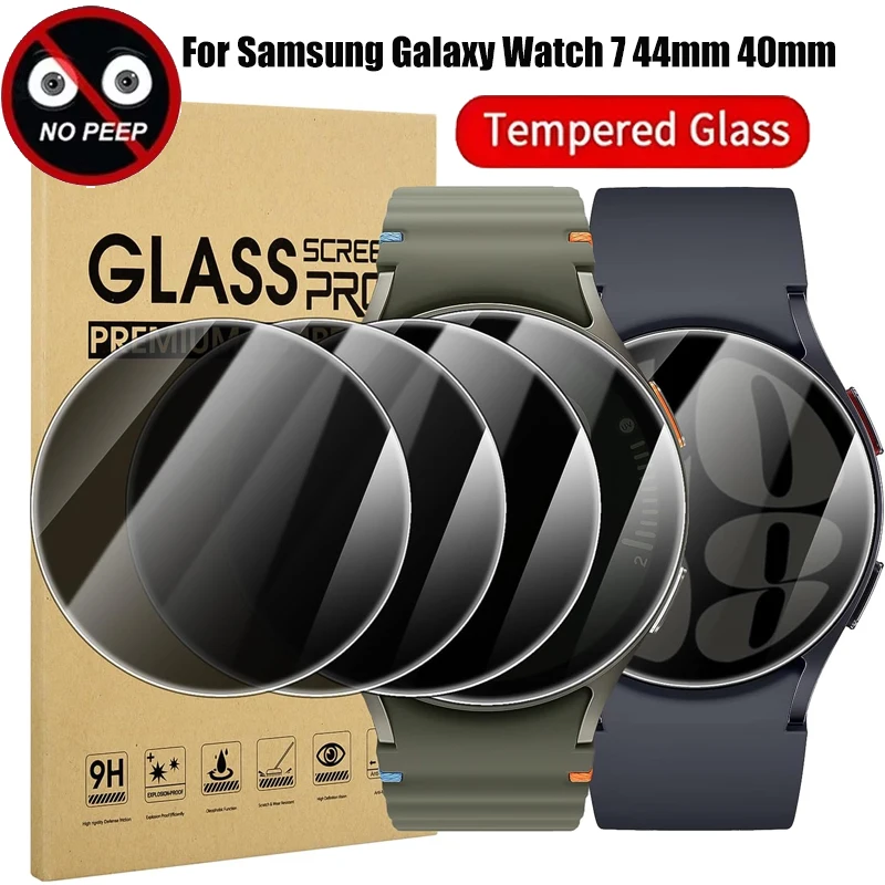 Sichtschutzfolie aus gehärtetem Glas für Samsung Galaxy Watch 7 44mm Anti-Spionage-Displayschutzfolie für Samsung Galaxy Watch 7 40MM