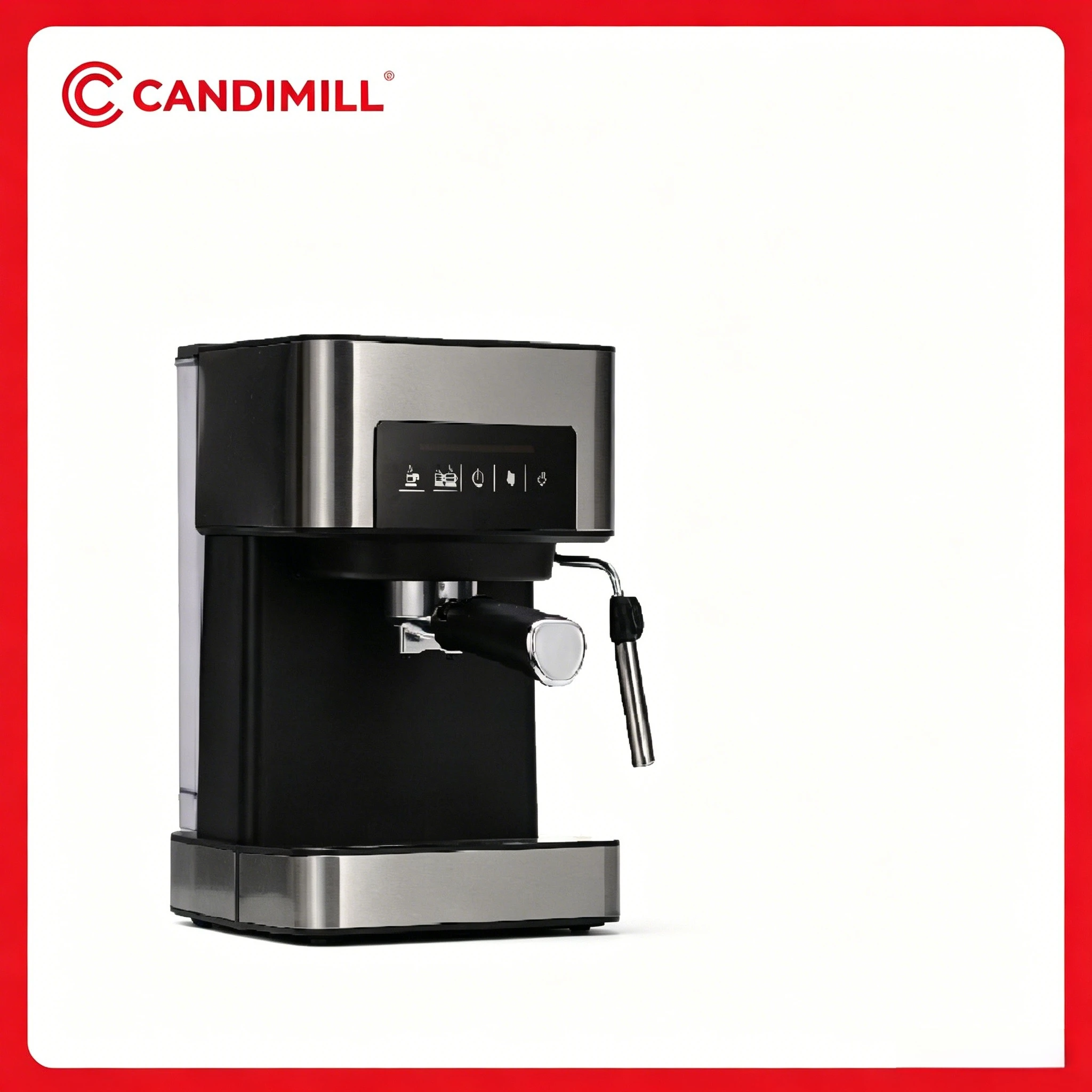 

Fully Automatic Italian Espresso Coffee Machine Stainless Steel Touch Screen Pump Pressure Coffee Maker With Built-in Milk