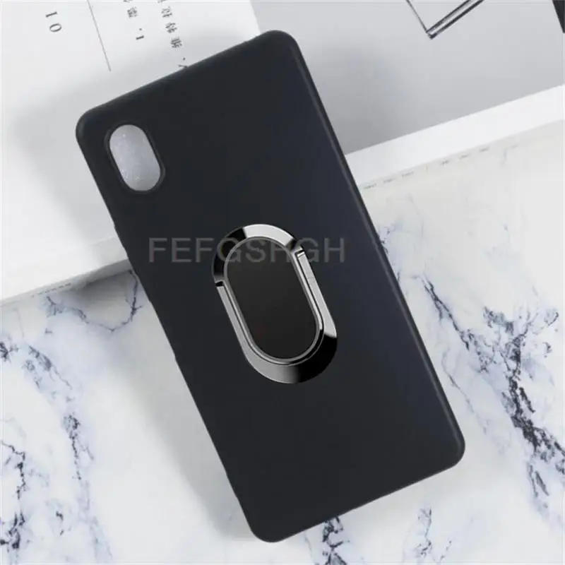 For Sony Xperia Ace iii 3 SOG08 SO-53C Back Ring Holder Bracket Phone Case Smartphone TPU Soft Silicone Cover