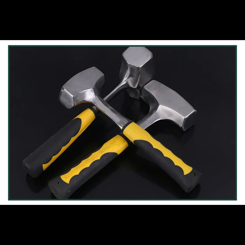 Siamese Heavy Duty Masonry Hammer Large Square Head Solid Octagonal Hammer Professional Stone BreakerMulti-tool Hand Tools