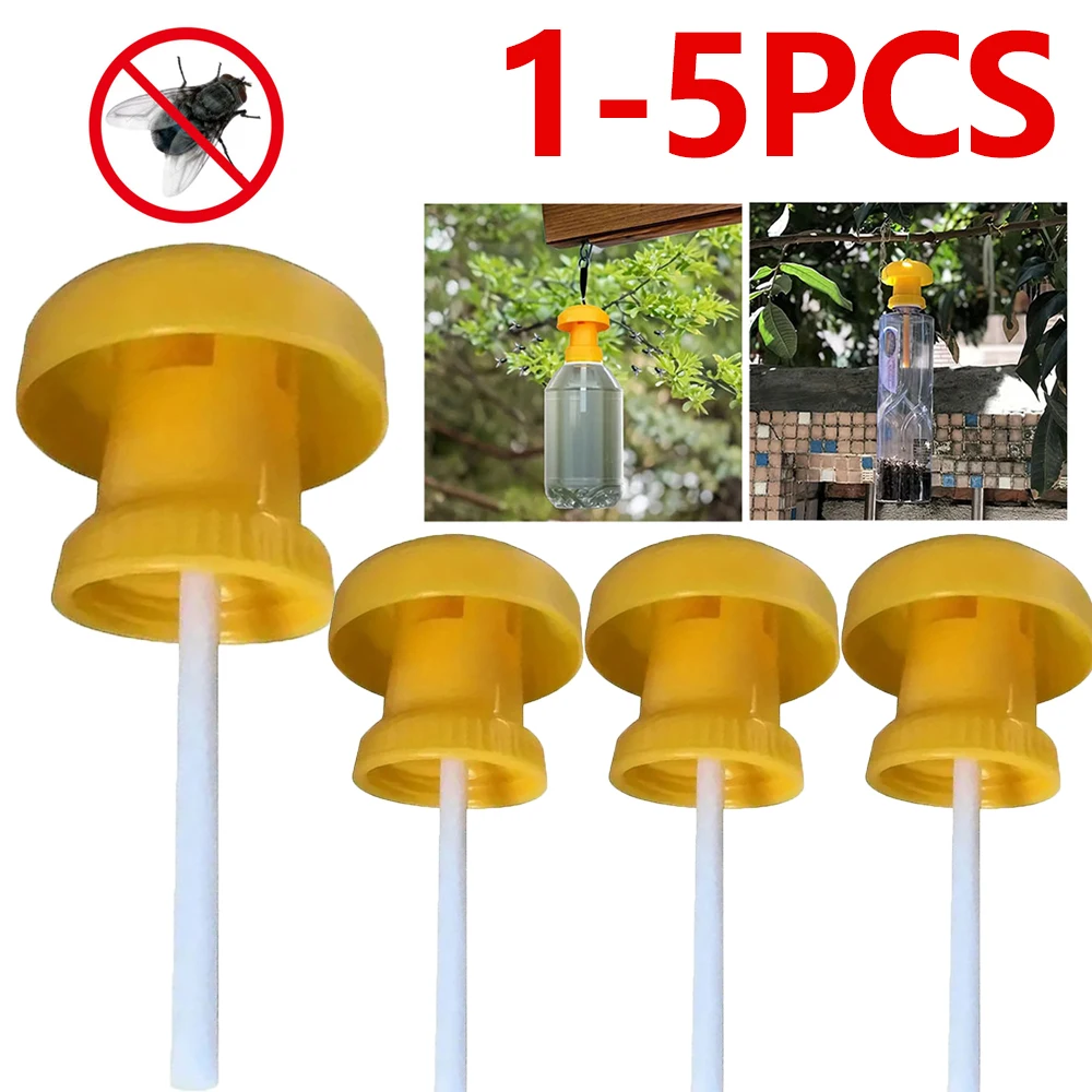 

1-5pcs Fruit Fly Trap Killer Yellow Drosophila Trap Flypaper Insect Pest Control For Home Farm Orchard Non-Toxic Fly Bee Trap