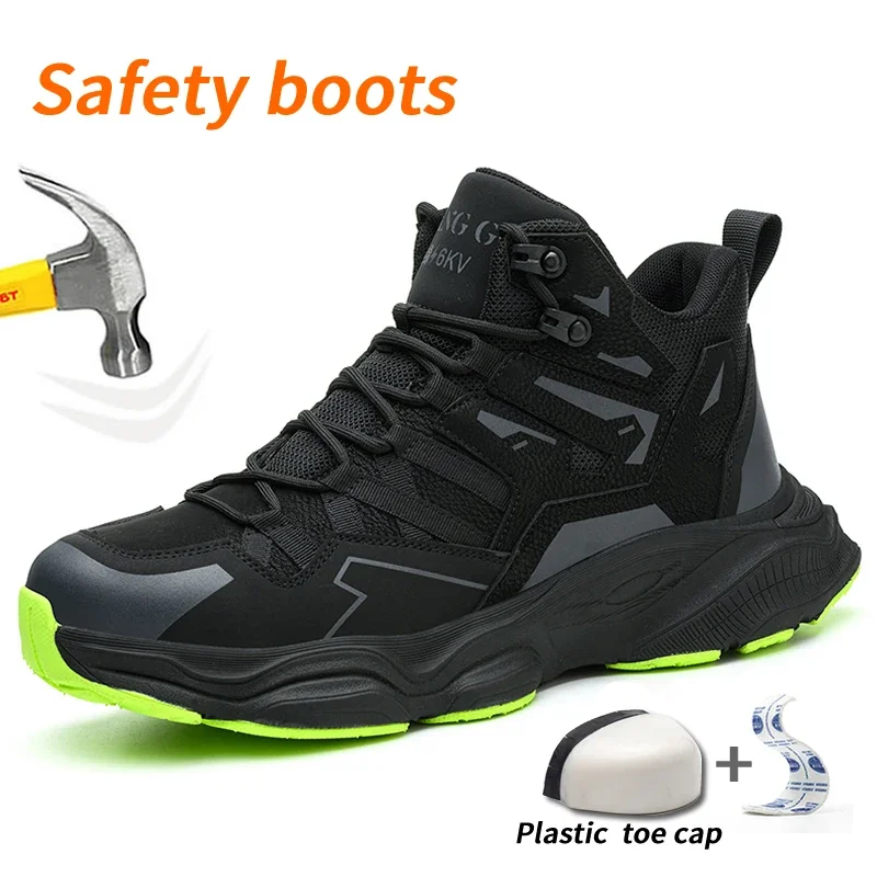 Work Sneakers Steel Toe Shoes Puncture-Proof Work Shoes Boots Fashion Indestructible Footwear Security Men Safety Shoes