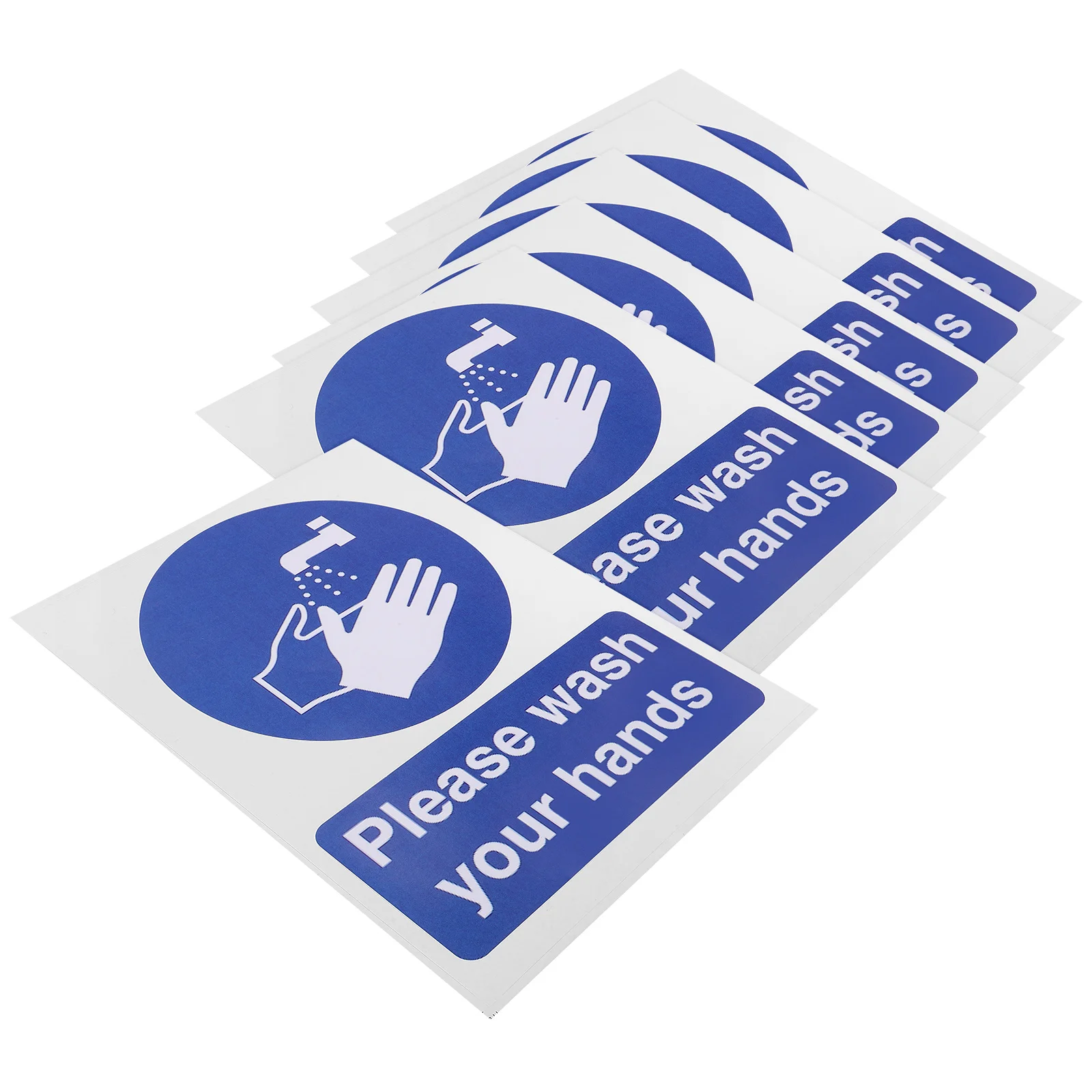 Hand Washing Stickers Notification Hands Decal Instruction Placard Sanitize Sign Tag Staff