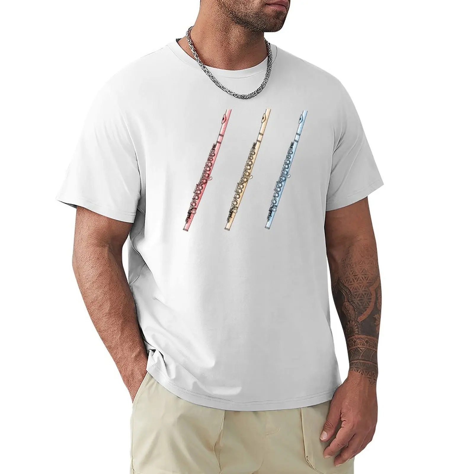 Flute Flutist Woodwind Musician Summer Music Festival T-Shirt graphics mens t shirts