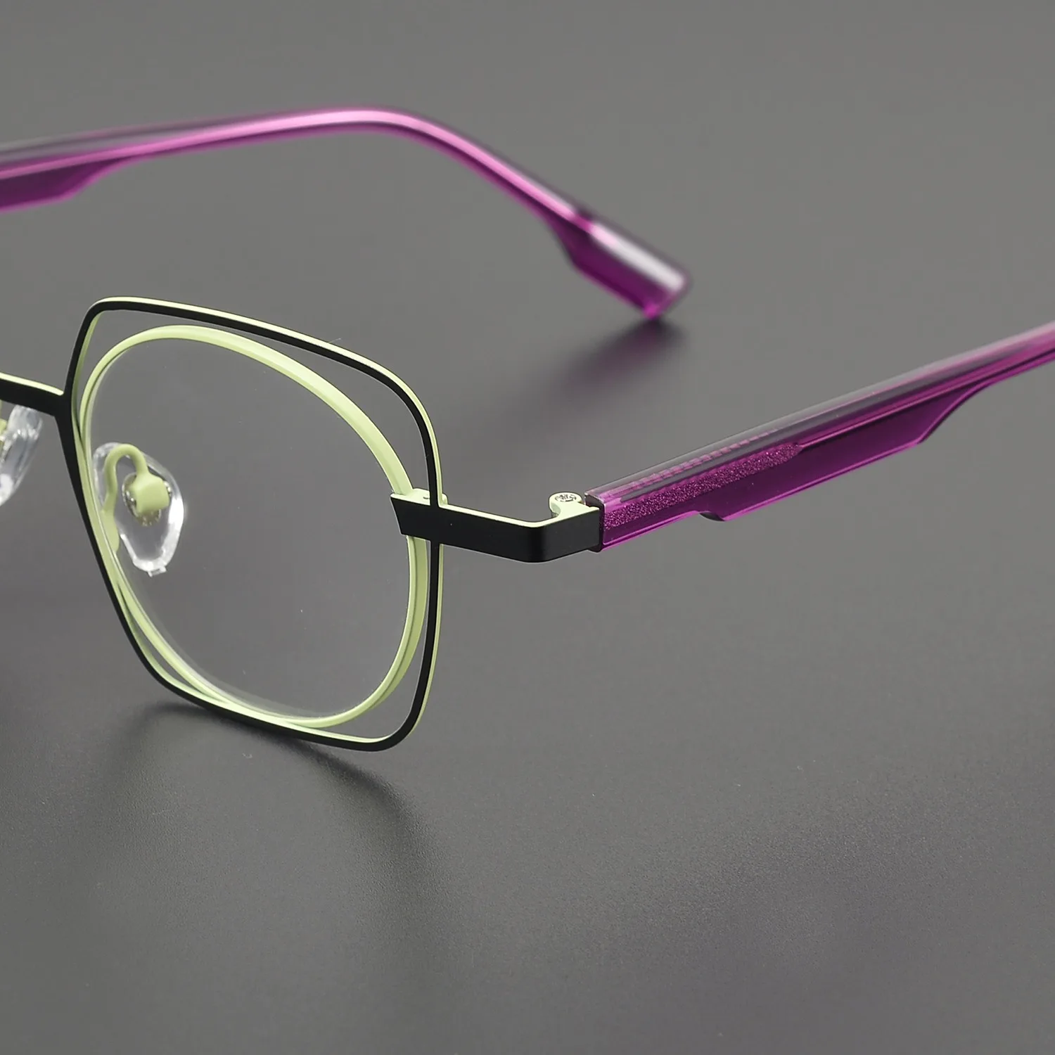 

Оправы для очков ручной работы в стиле ретро с цветными блоками, квадратные, из ацетата и металла, унисекс, винтажный стиль, для мужчин и женщин