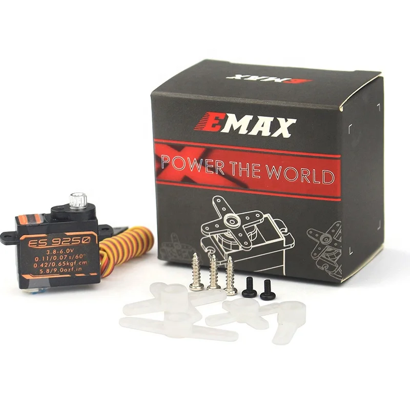ل EMAX ES9250 4.8g ترس معدني صغير مؤازر رقمي لطائرة التحكم عن بعد والطائرة بدون طيار لعبة جناح ثابت ملحقات محرك RC