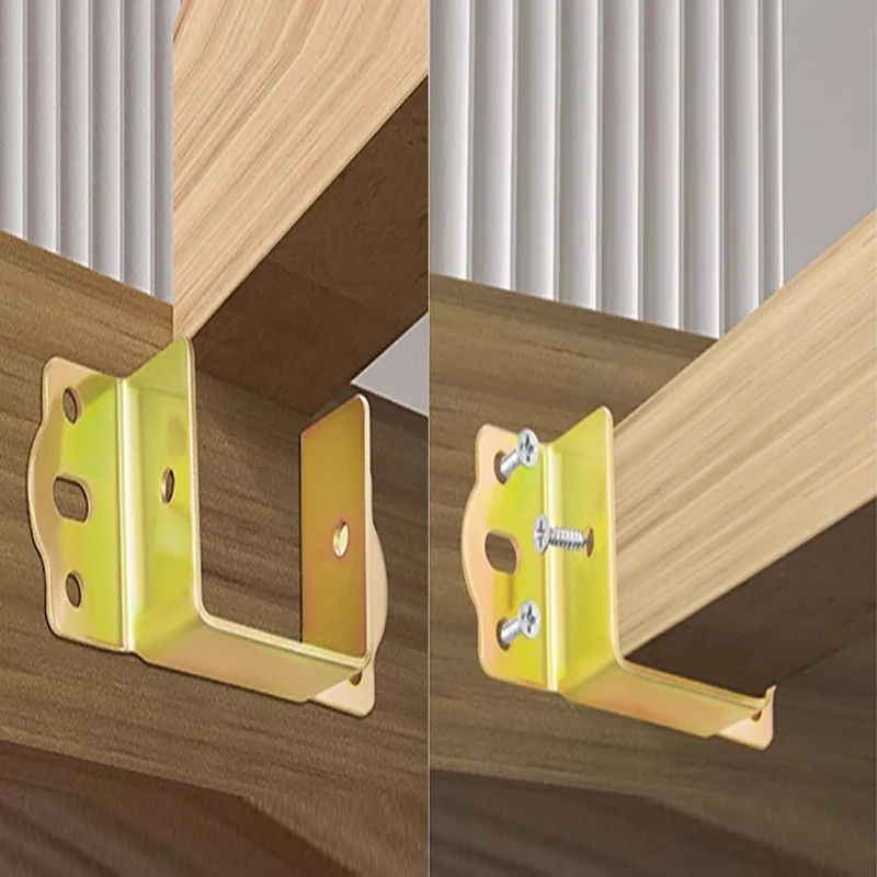 

1PCS Bed Beam Support Metal Stand Wooden Fixed Connector Thicken Bed Hinges Hook Corner Code Furniture Hardware Accessories