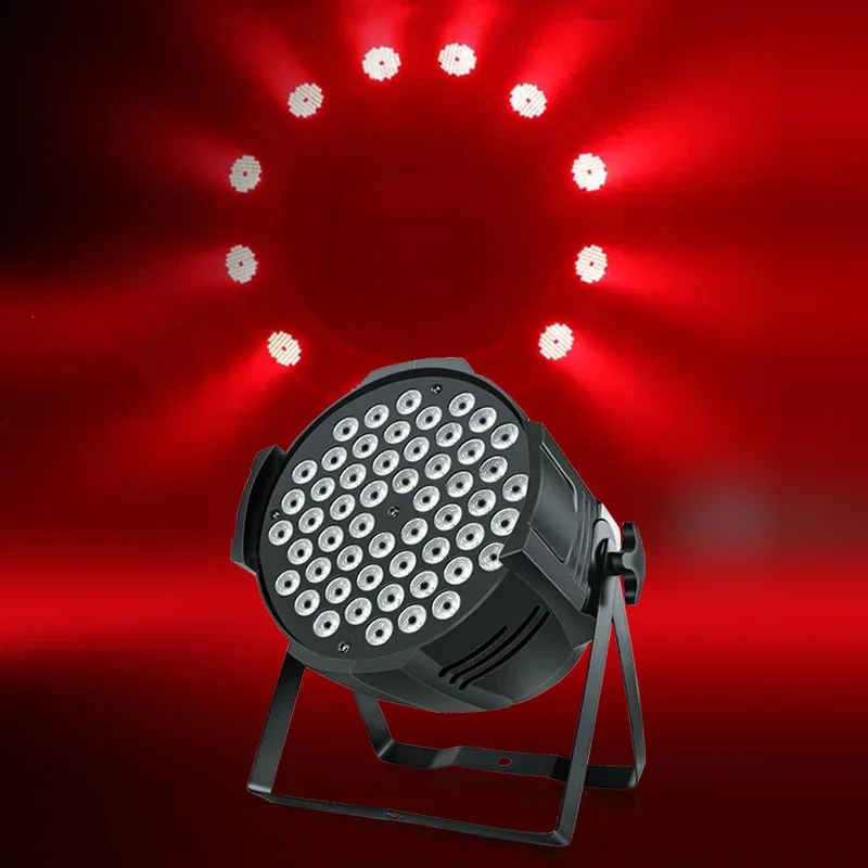 54 Kralen 3W Full Color Par Lamp Podium Vlakke Par Verlichting Bruiloft Prestaties Professionele Led Geverfde Spotlight Dmx 512