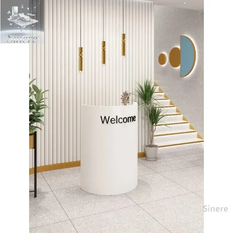 

Reception desk Bar counter Small clothing store Information Welcome Checkout page Guide Collection Cabinet