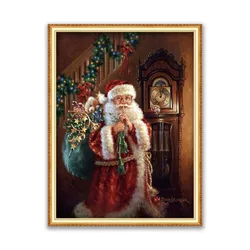 Boże narodzenie Santa Claus DIY Cross Stitch 11CT zestawy do haftowania Craft zestaw do robótek ręcznych nić bawełniana płótno z nadrukiem nowy projekt na sprzedaż