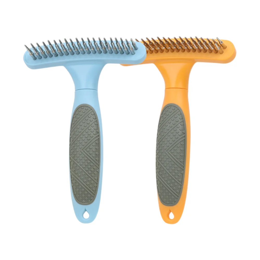 

Cats Pet Brushes Shedding with Double Row PinsDog Rake Deshedding Dematting Brush Comb Undercoat Rake Dog Accessories