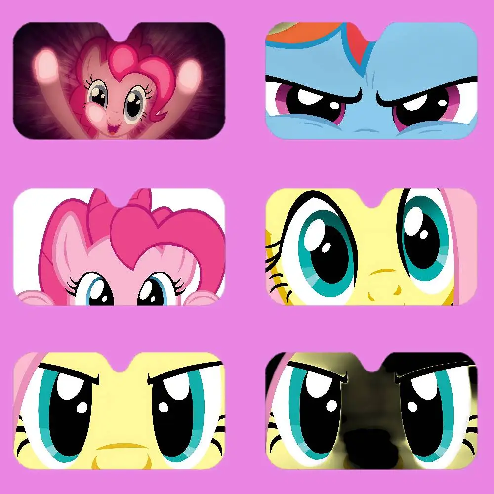 Anime P-pinterestS_My L-LittleS P-PonyS Eyes Car Sunshade Sunblock Front Windshield Hood Interior Front Baffle Double Sunshade