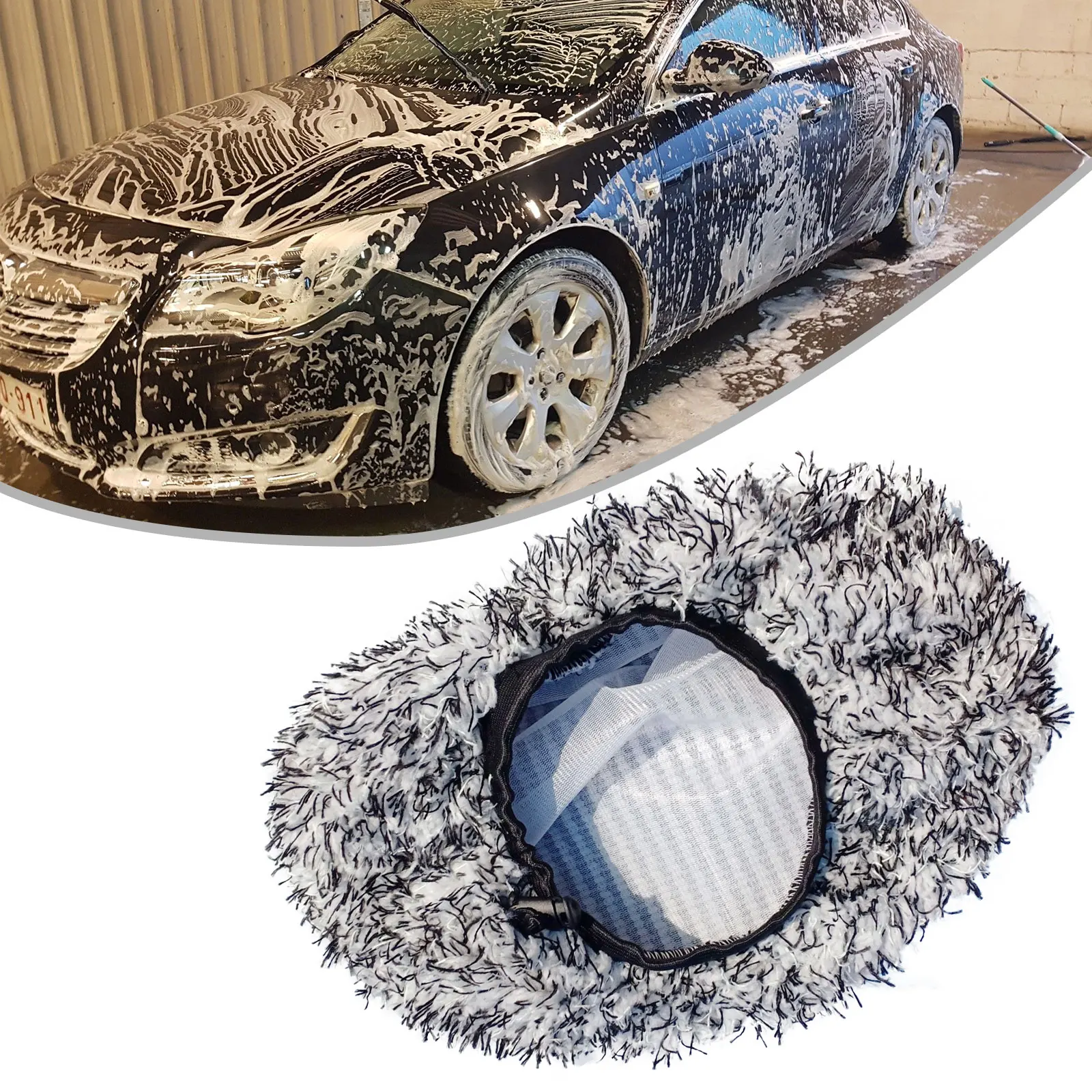 

Long Handle Water Brush Head Cover Car Wash Brush Plush Mop Brush Cover Replacement Cloth Cover