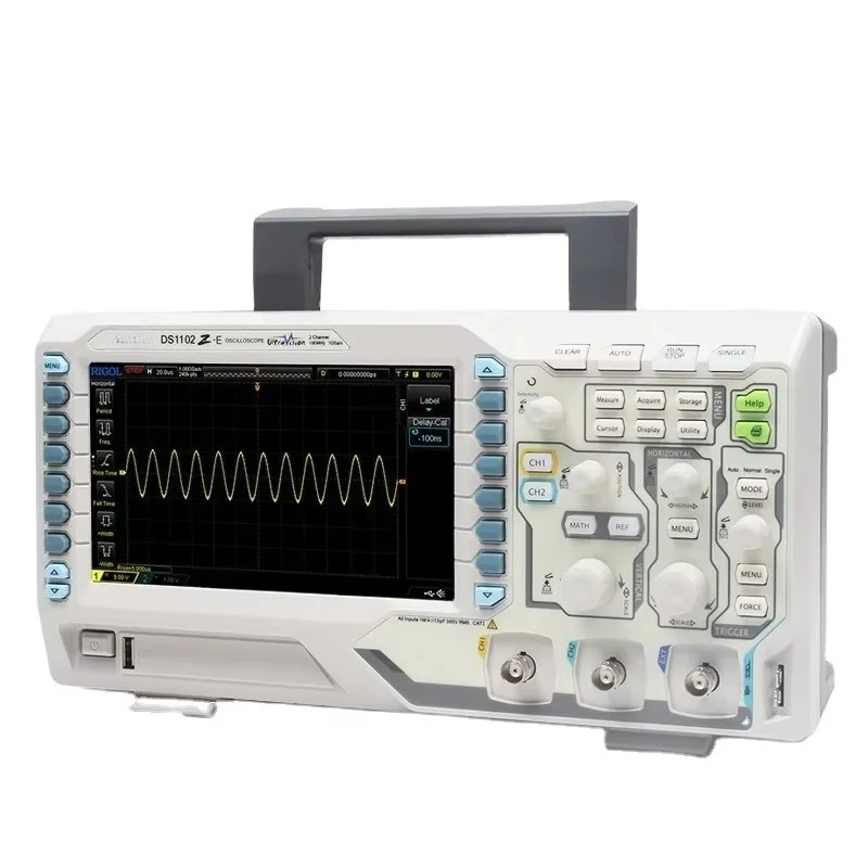 

DS1102Z-E/DS1202Z-E Dual Channel 100-200MHz Digital Oscilloscopes 1G Sa/s 24Mpts 7 Inches CE Certified Supports RS232/UART