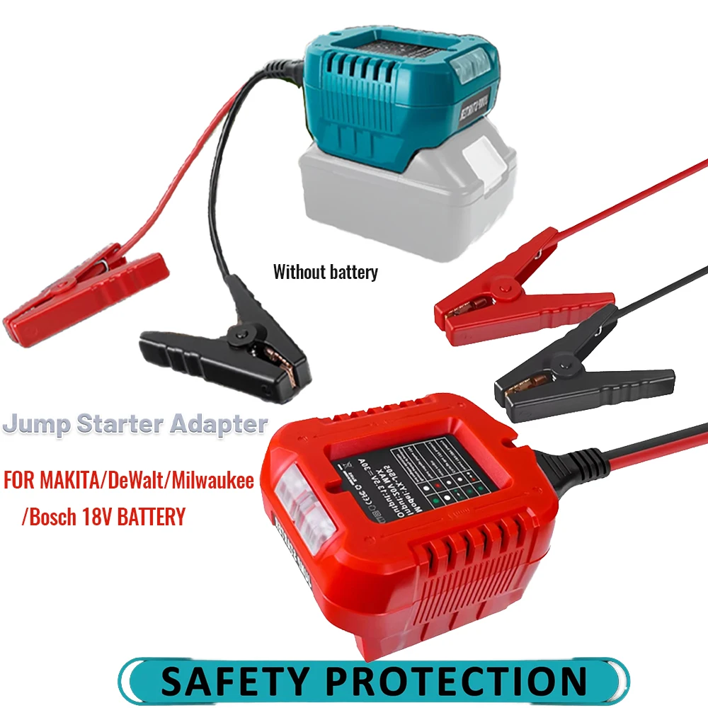 

Automotive Emergency Ignitor for Dewalt/Makita/Milwaukee/Bosch 18V Battery Automotive Universal Car Battery Starting Booster