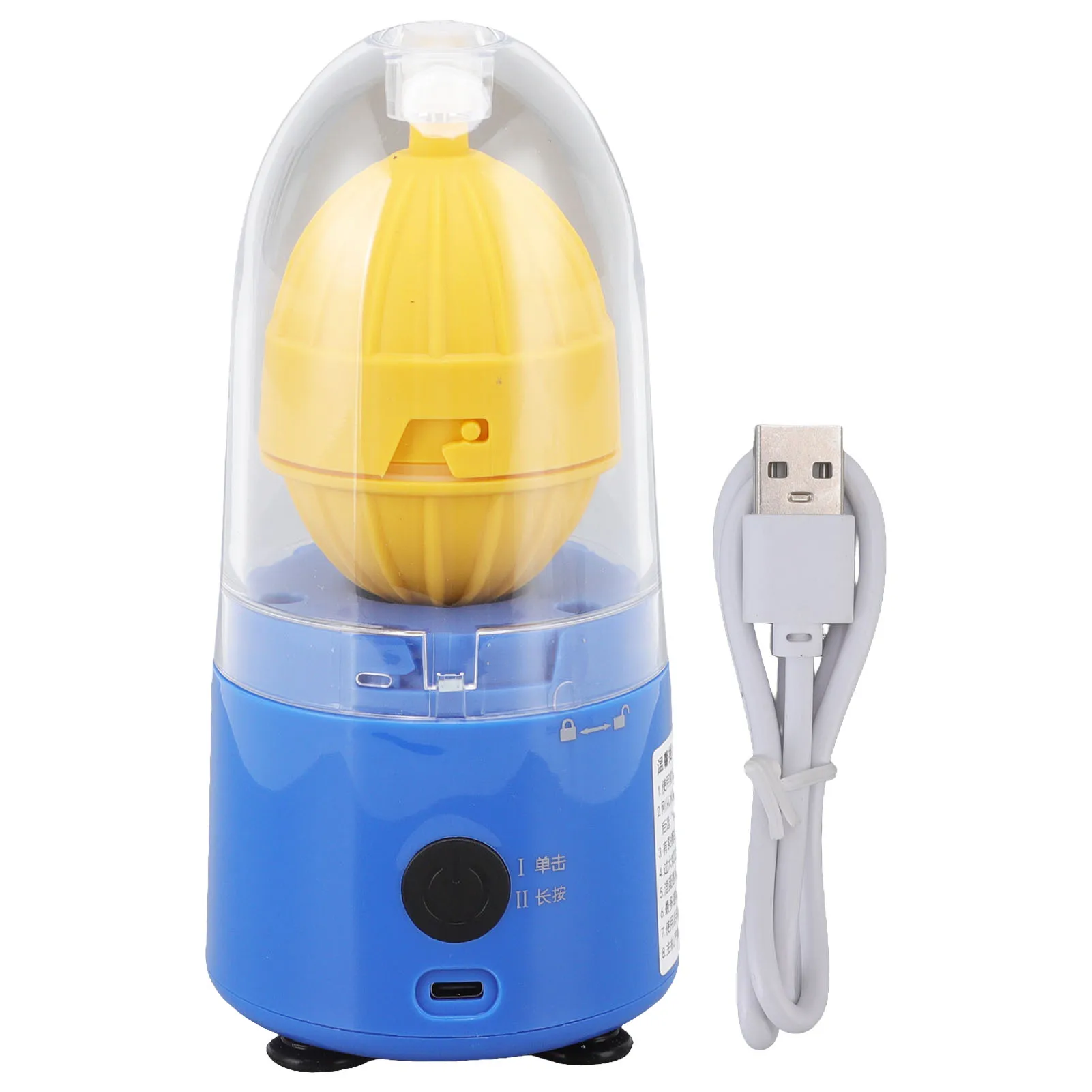 

Egg Scrambler Blue Electric Food Grade Material Silicone Bottom Dishwasher Golden Egg Maker 3.7V 15W Egg Scrambler in Shell