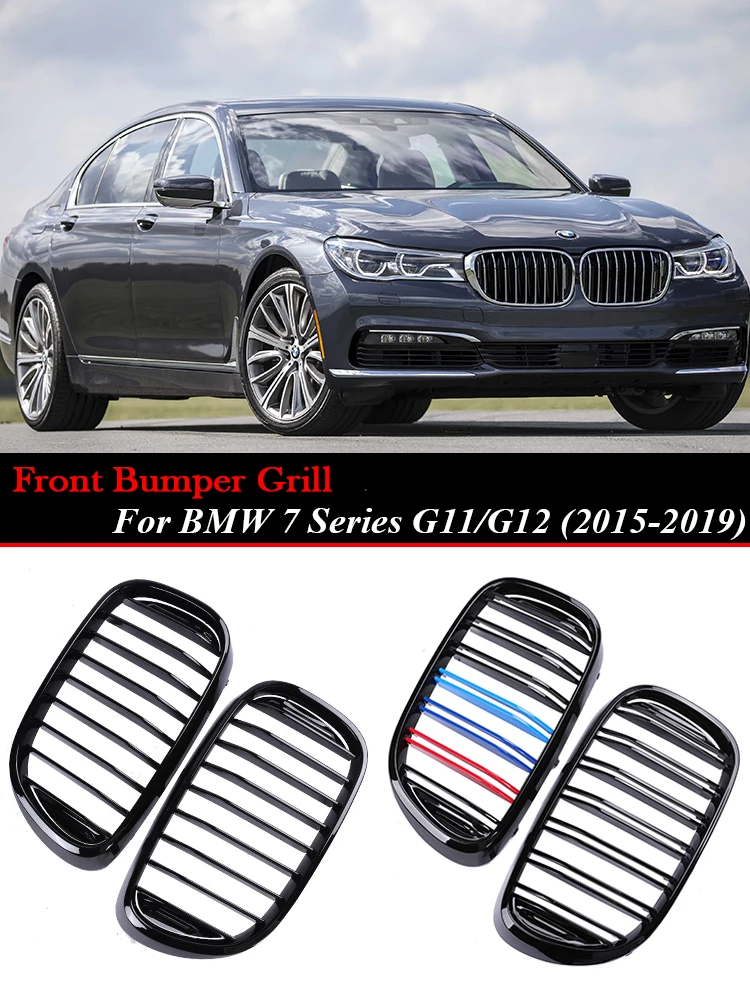 Front Bumper Low Grille Kidney Inside Facelift M Color Grill Cover For BMW 7 Series G11 G12 2015-2019 730i 740i 750i Accessories