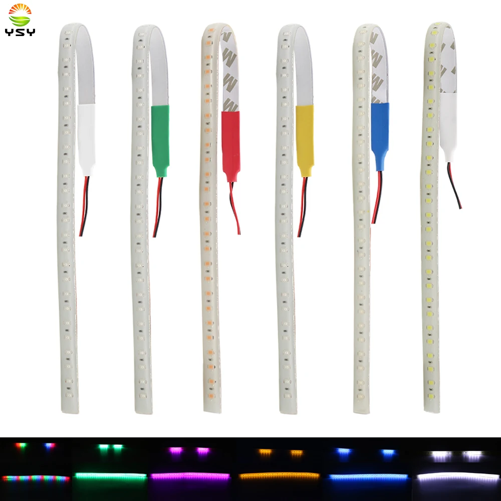 

1Pcs 30cm 60cm DRL Flowing Car Strobe Flash Decoration Strip Waterproof LED Flexible Strips Knight Rider led strip Light