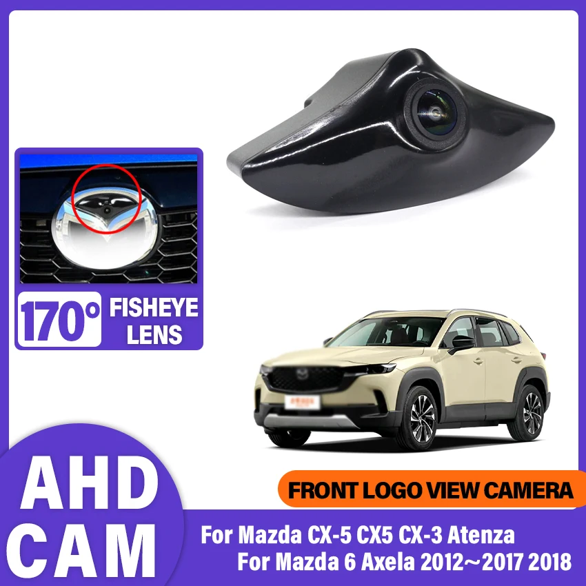 Frontkamera für Mazda CX-5 CX5 CX-3 Atenza für Mazda 6 Axela 2012~2018 HD Nachtsicht wasserdicht Parkkamera LOGO Frontkamera