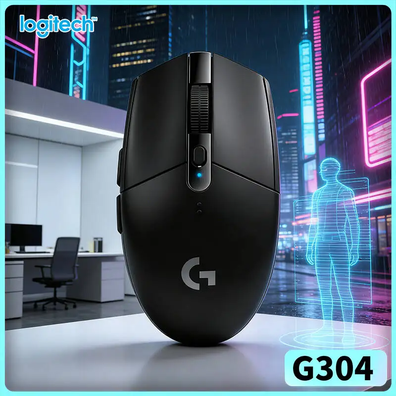 Logitech G304 LIGHTSPEED Wireless Gaming Mouse 12000 DPI 1ms Latency HERO Sensor 250hr Battery Budget Gaming Compact Users