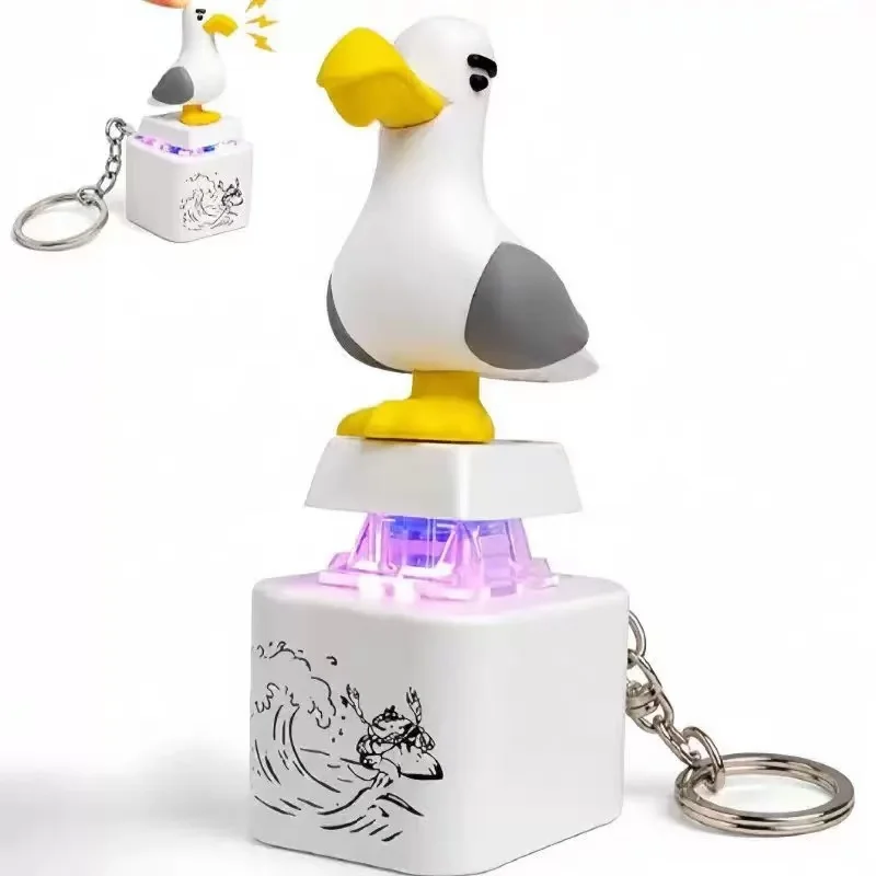 2007Seagull Mine Keychain, USB Clicky Keyboard Fidget Button, LED Sound Keychain*** view 3