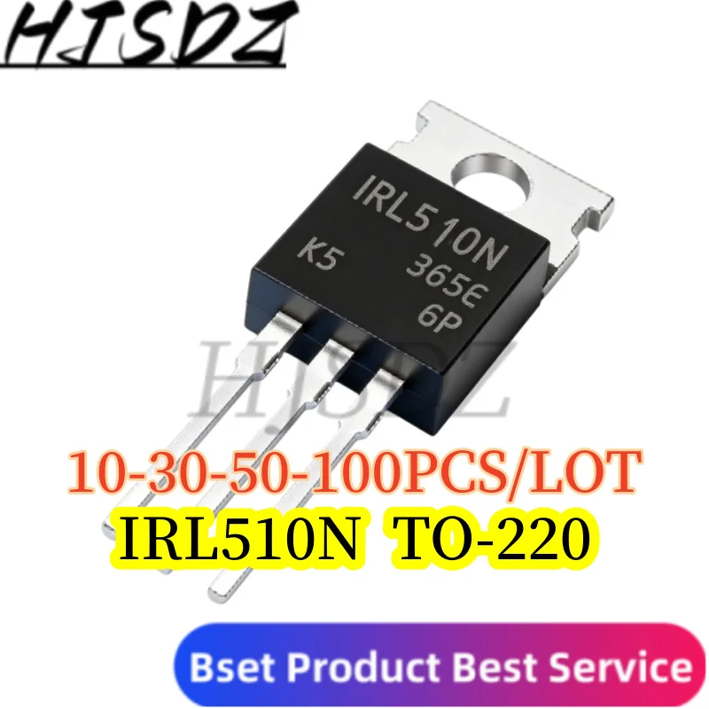 【10-30-50-100PCS/LOT】MOSFET IRL510 TO-220 IRL510N TO220 100V 5.6A