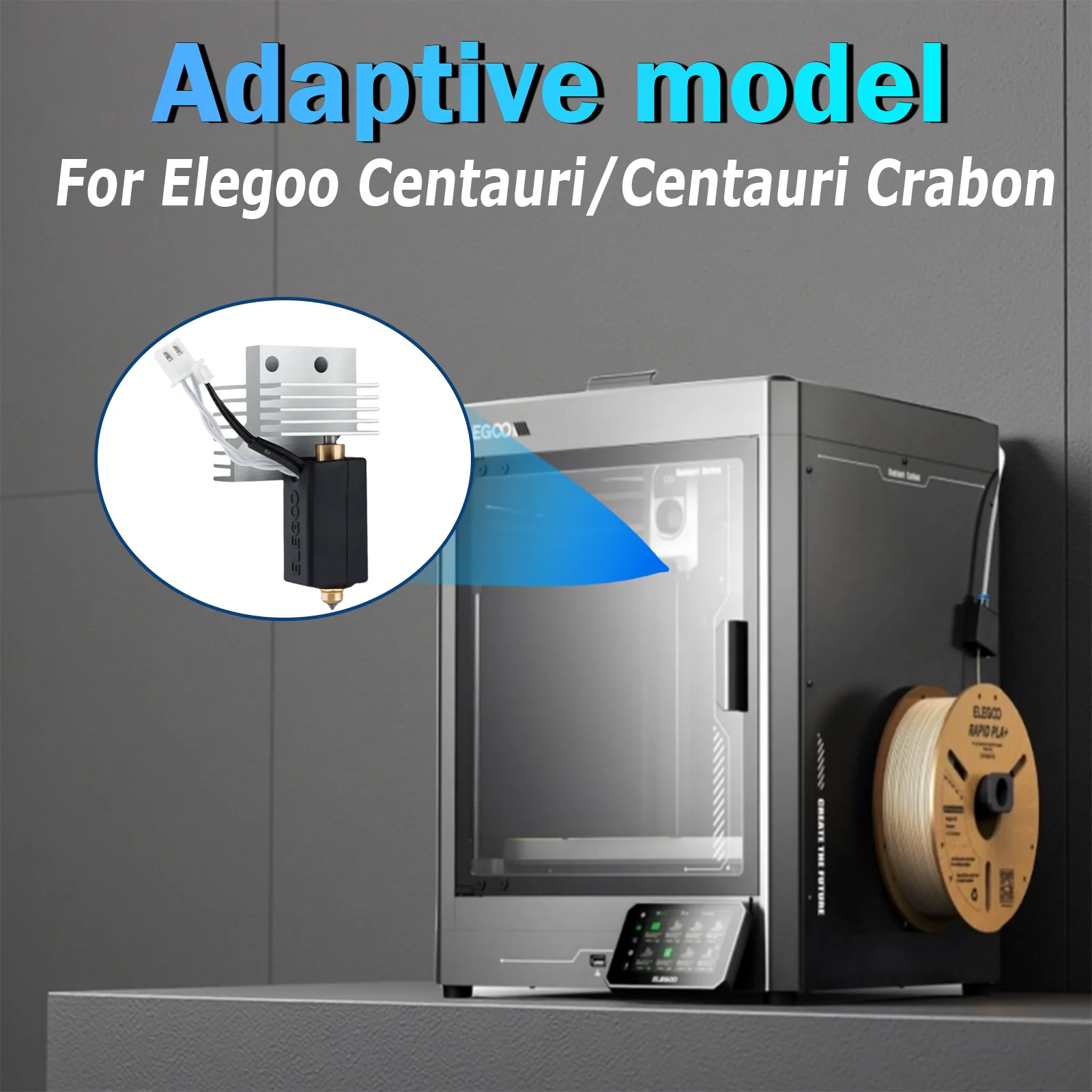 0.2/0.4/0.6/0.8mm Assembled Extruder Hotend Kit for Centauri Carbon/Centauri Ceramic Hot End Kit for Elegoo Centauri 3D Printer