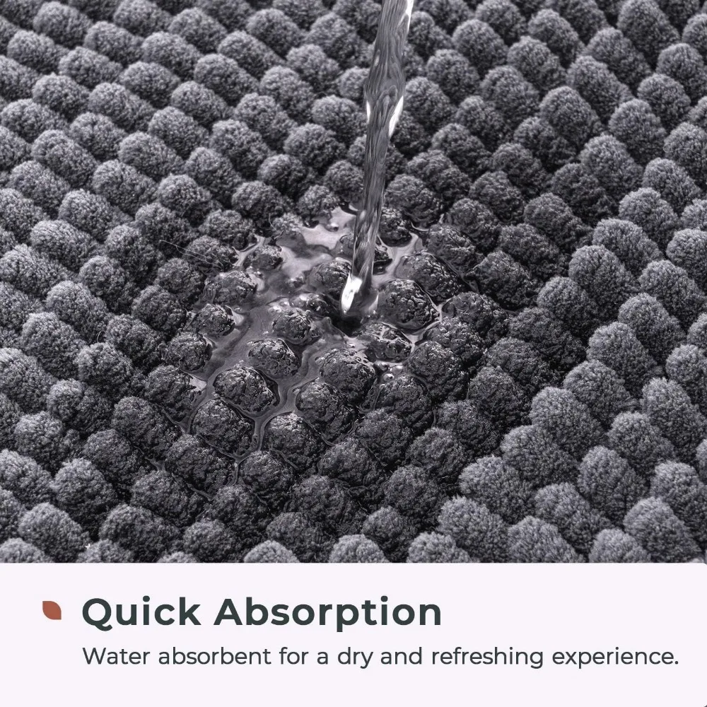 الشنيل ماصة الحمام البساط آلة قابل للغسل لينة حصيرة عدم الانزلاق التشفير سماكة امتصاص الماء أفخم دش السجاد