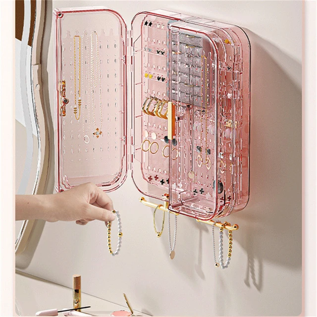 Magnetic Attraction Bedrooms Wall Mount Earring Holder Transparent Visible Jewelry Accessories Shelf Storage Display Stand AliExpress