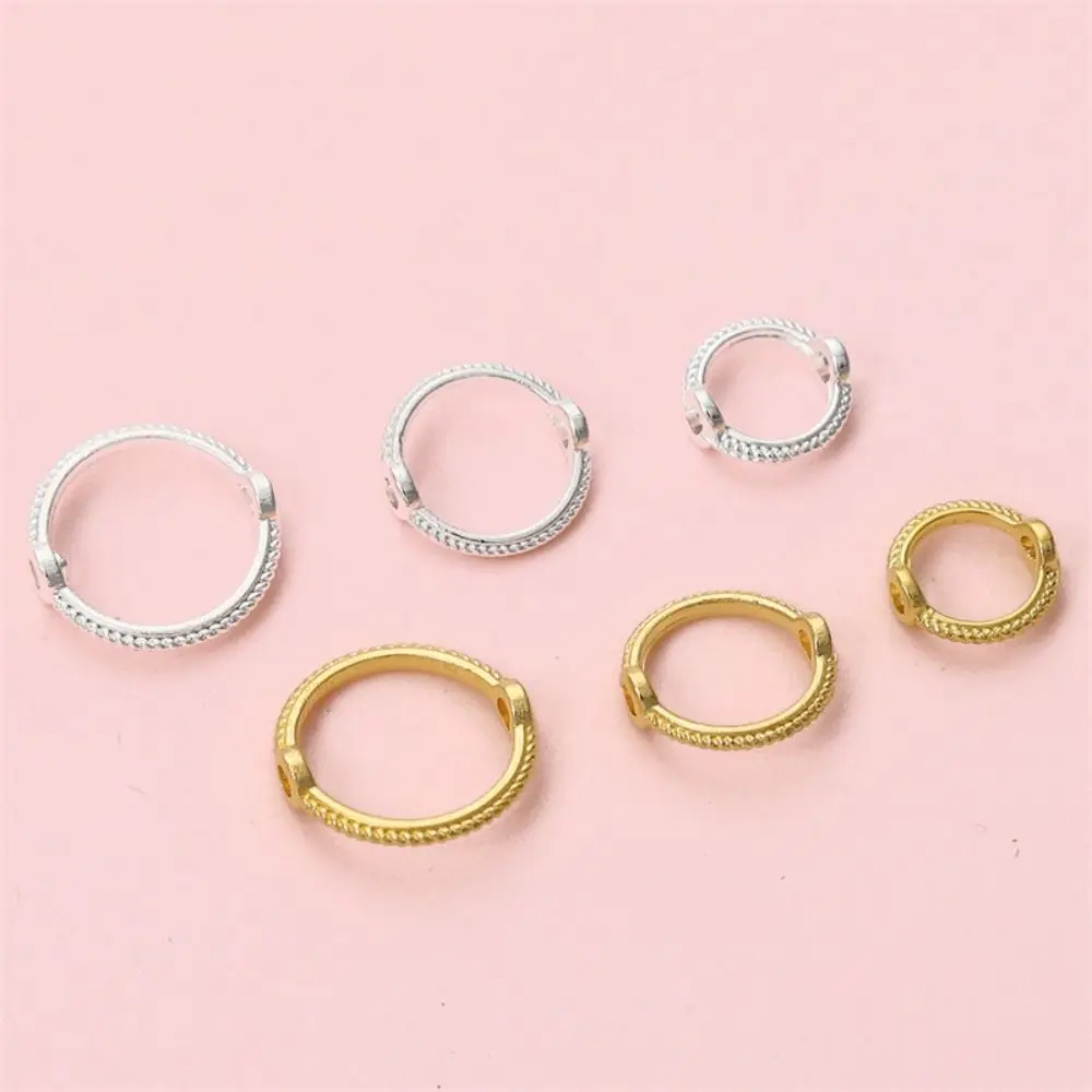 Новый 6-10 мм кольцо из бисера, разъем цвета сплава, бусины «сделай сам», рамка, кольцо через отверстие, ожерелье, браслет, круг из бисера