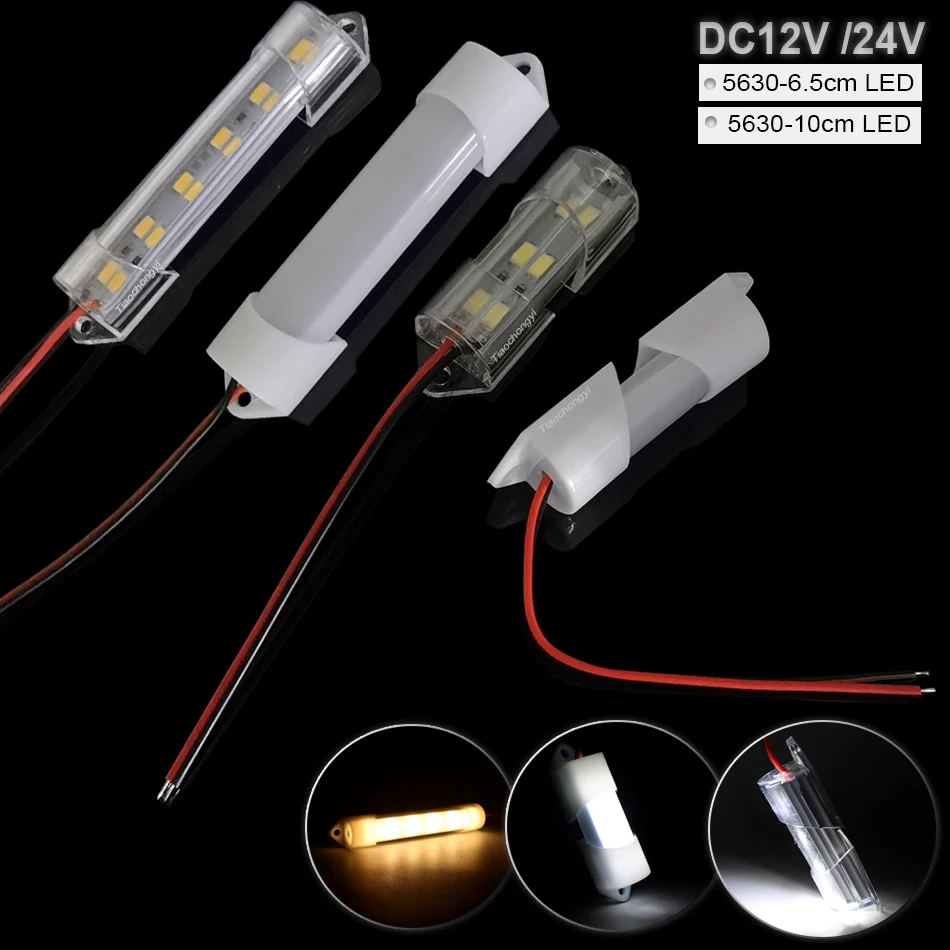 Listwa oświetleniowa LED DC12V 24V 6.5cm 10cm 12LEDs sztywne lampa na barek aluminiowa powłoka 5630 lampki do DIY