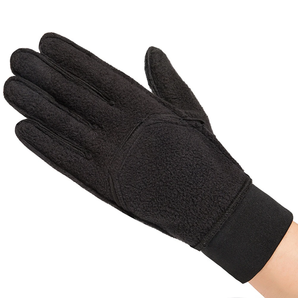 

Windproof Warm Winter Cycling For Men Women Touch Screen Full Finger Outdoor Gloves Thick Thermal Anti-Slip Gloves Black Size L