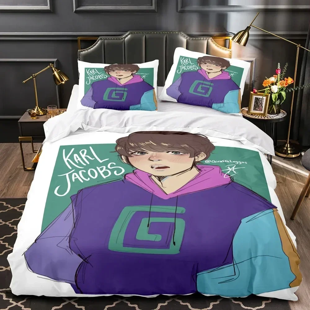 

3D Print Karl Jacobs Bedding Set Duvet Cover Sheet Printed Bed Set Pillowcase Bed Full Queen King Size Comforter Bedroom