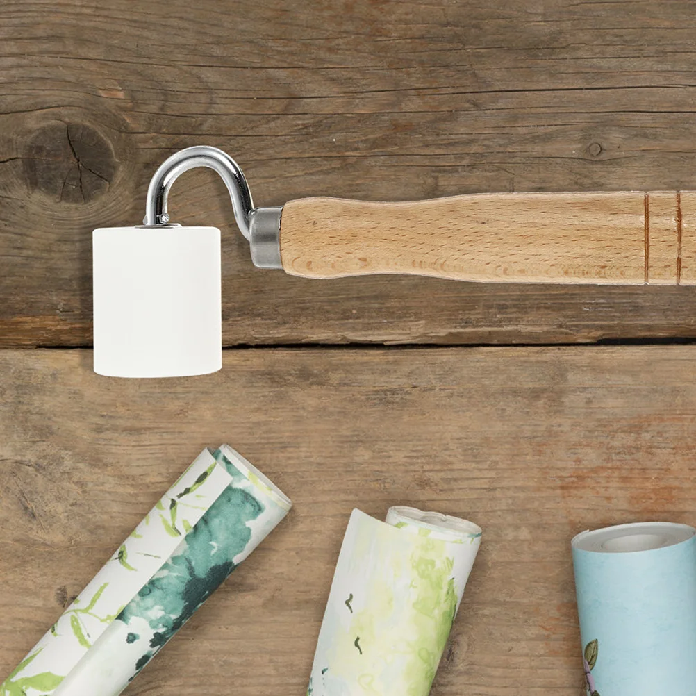 Rullo per cucitura per carta da parati da 2 pezzi, rullo a pressione piatto durevole, impugnatura ergonomica per la decorazione domestica, nastro fai da te e strumento fonoassorbente