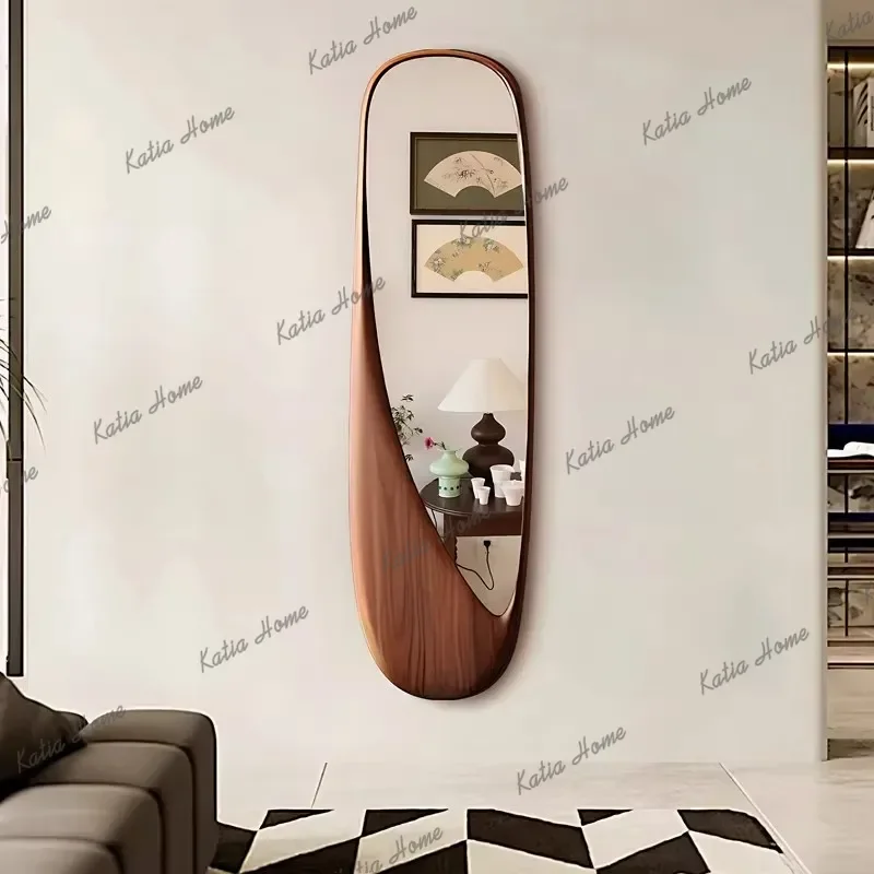 PG Retro Hotel Living Room Bedroom Irregular Shape Decorative Mirror French Style Clothing Store High-Definition Dressing Mirror
