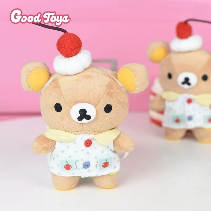 คาวาอิ ริลัคคุมะครบรอบเครื่องทำขนมพวงกุญแจน่ารักการ์ตูนตุ๊กตาของเล่นกระเป๋าเป้สะพายหลังจี้เด็กชายและเด็กหญิงวันเกิดของขวัญสร้างสรรค์