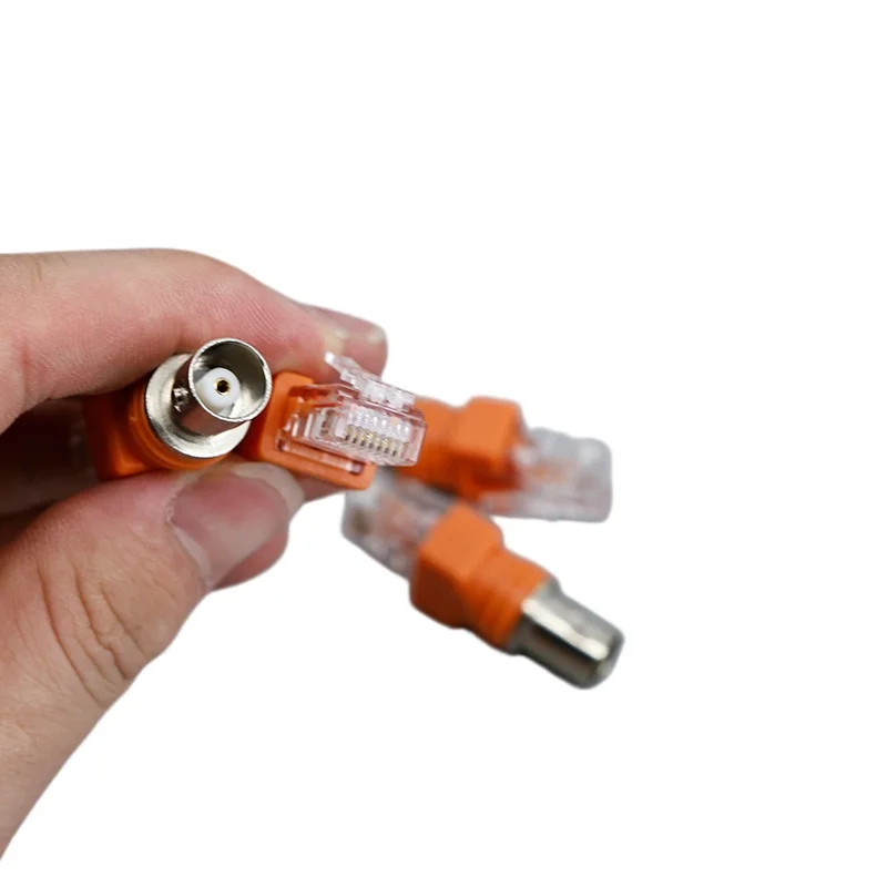 BNC Female to RJ45 Male Coaxial Barrel Adapter Connector Chassis Panel Mount Monitor Accessorie for Analyzer Line Tester