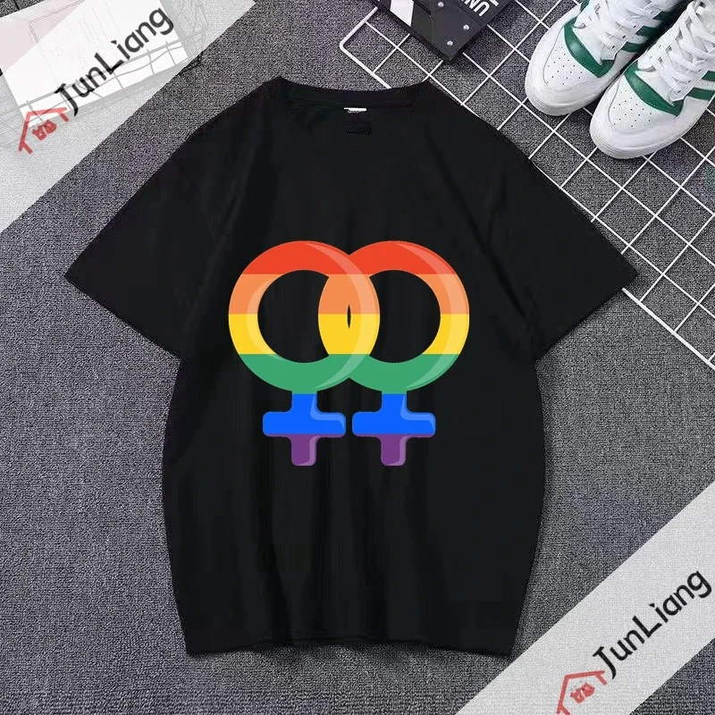 LGBT Pride Love Alliance Friends Printed Top Comfortable T-shirt Unisex T-shirt Modal Material Wide Clothing